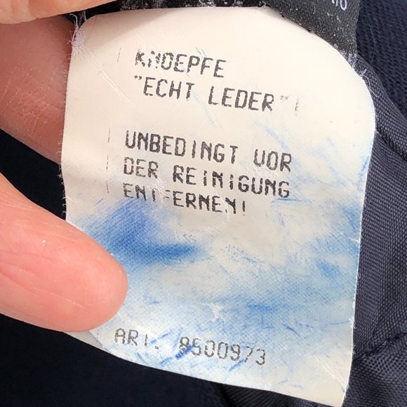 Hammer Schmidt Vintage Navy Button Up Blazer Wool size 40 = L - Picture 10 of 15